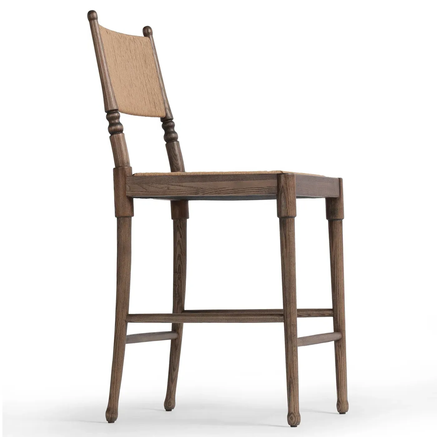 Fayth Counter Stool - Antique Walnut, Ash Wood