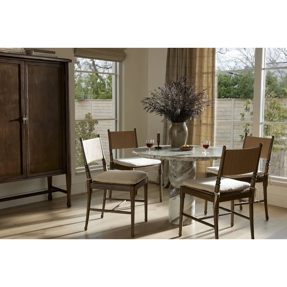 Fayth Dining Chair - Dulane Mahogany, Leather