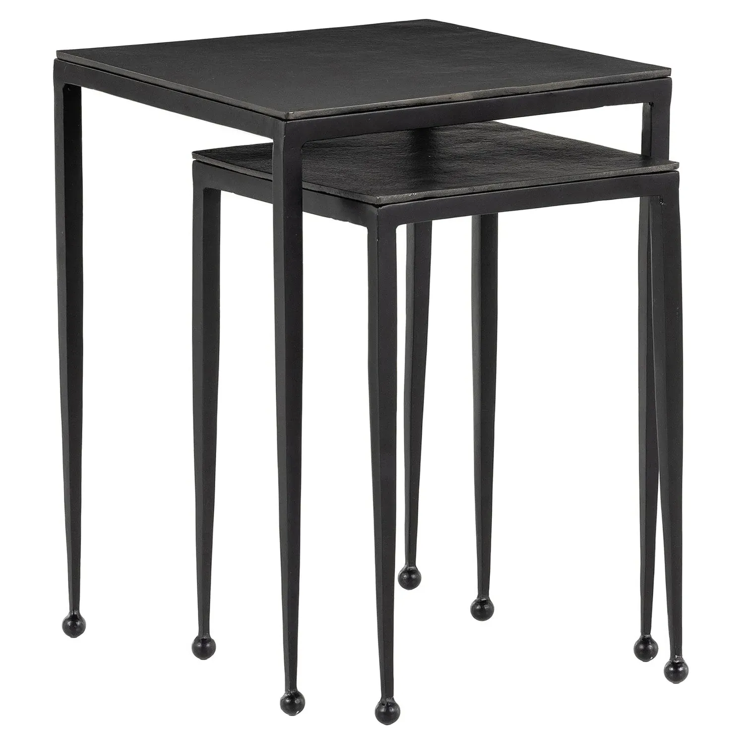 Fector Square Nesting End Table - Black, Aluminum image
