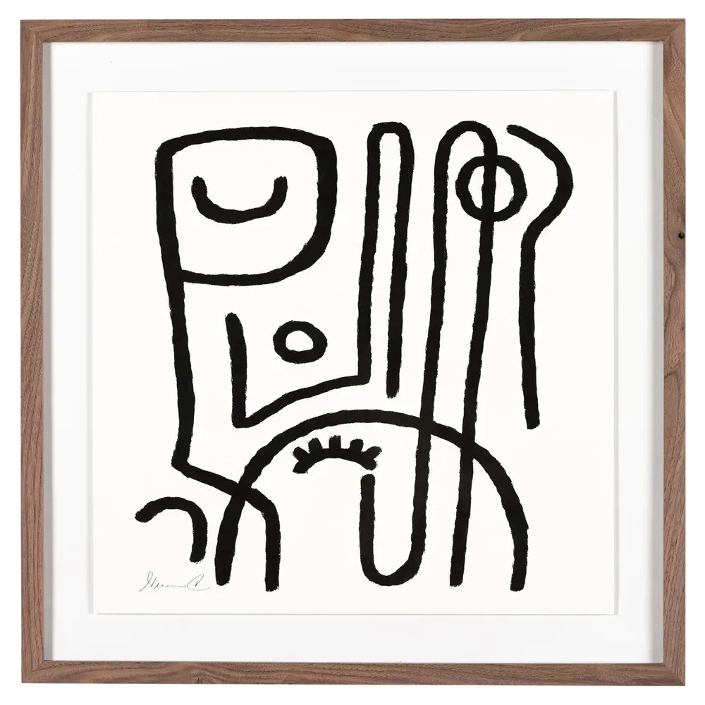 Feel It Illustration 24x24 Wall Art - Black and White, Canvas image