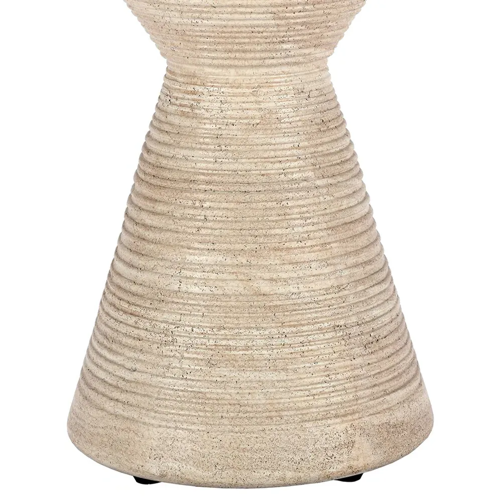 Felicia Round Outdoor Accent Table - Beige, Concrete