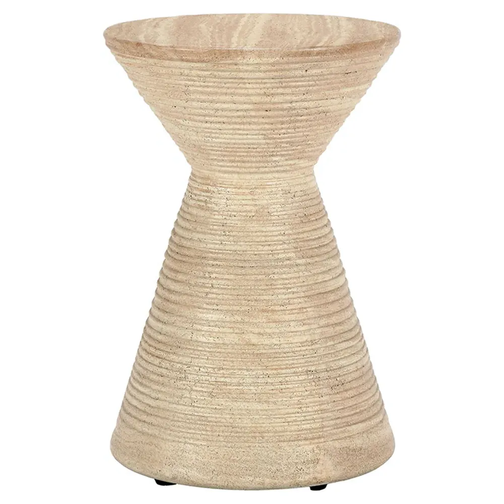 Felicia Round Outdoor Accent Table - Beige, Concrete