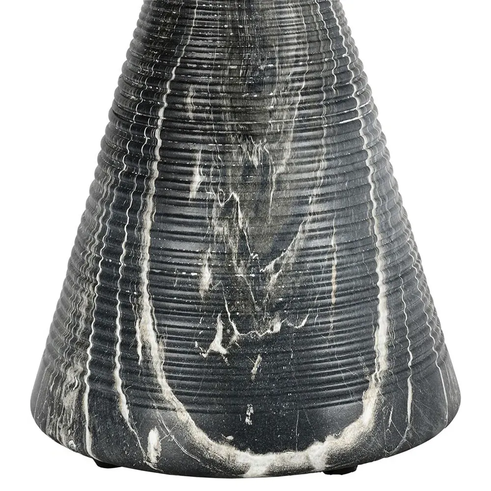 Felicia Round Outdoor Accent Table - Black, Concrete