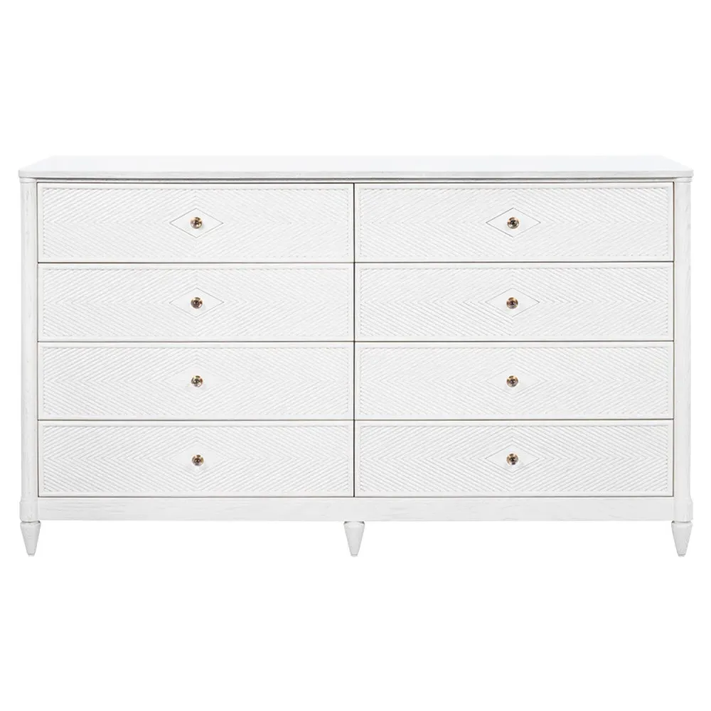Felicity Double Dresser - White, Oak