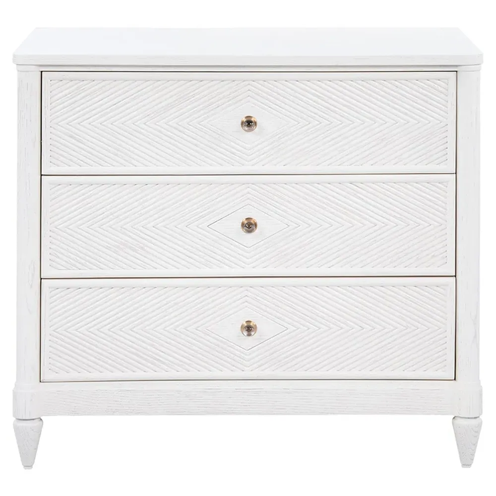 Felicity Rectangular End Table - White, Oak image