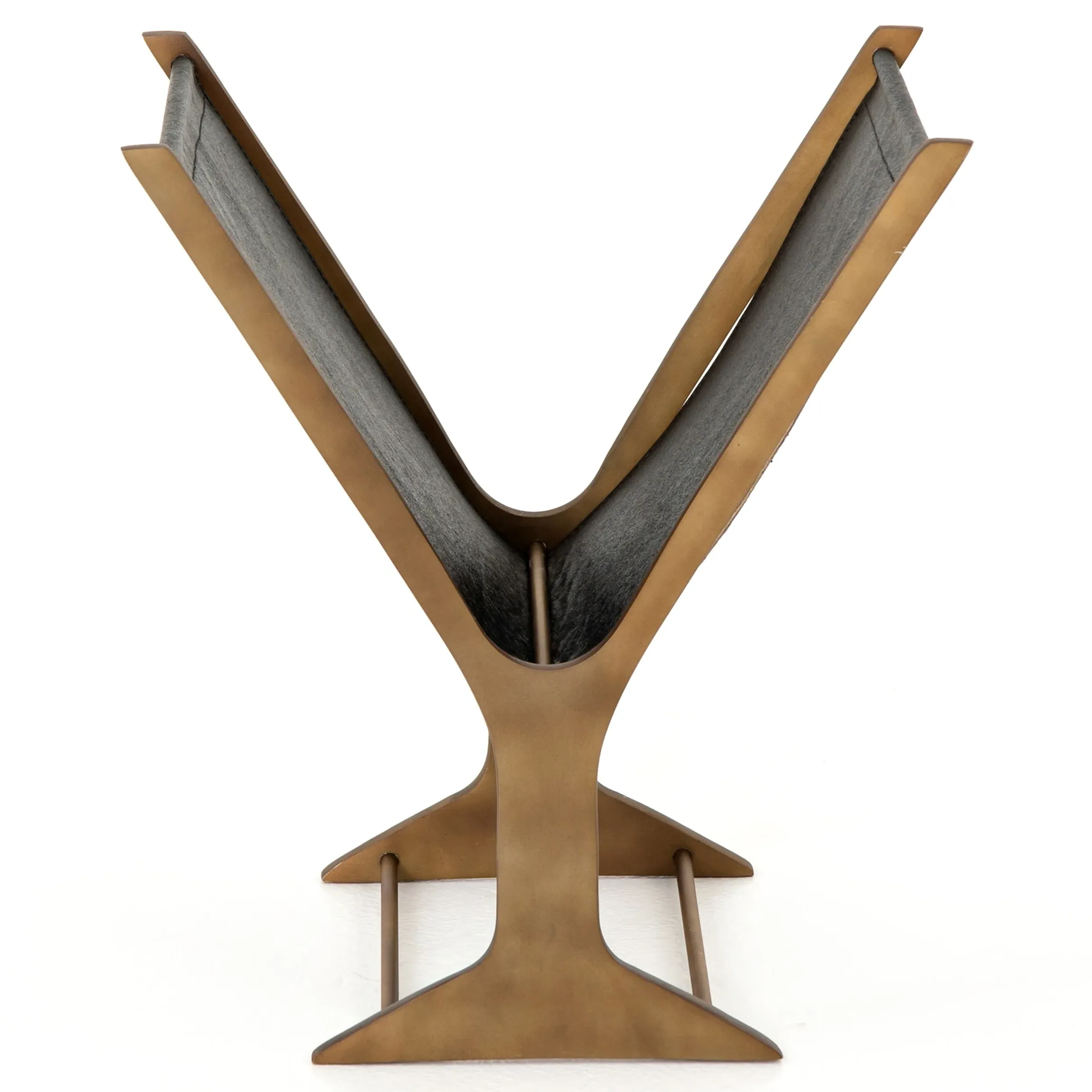 Fely Magazine Rack - Brown, Faux Leather