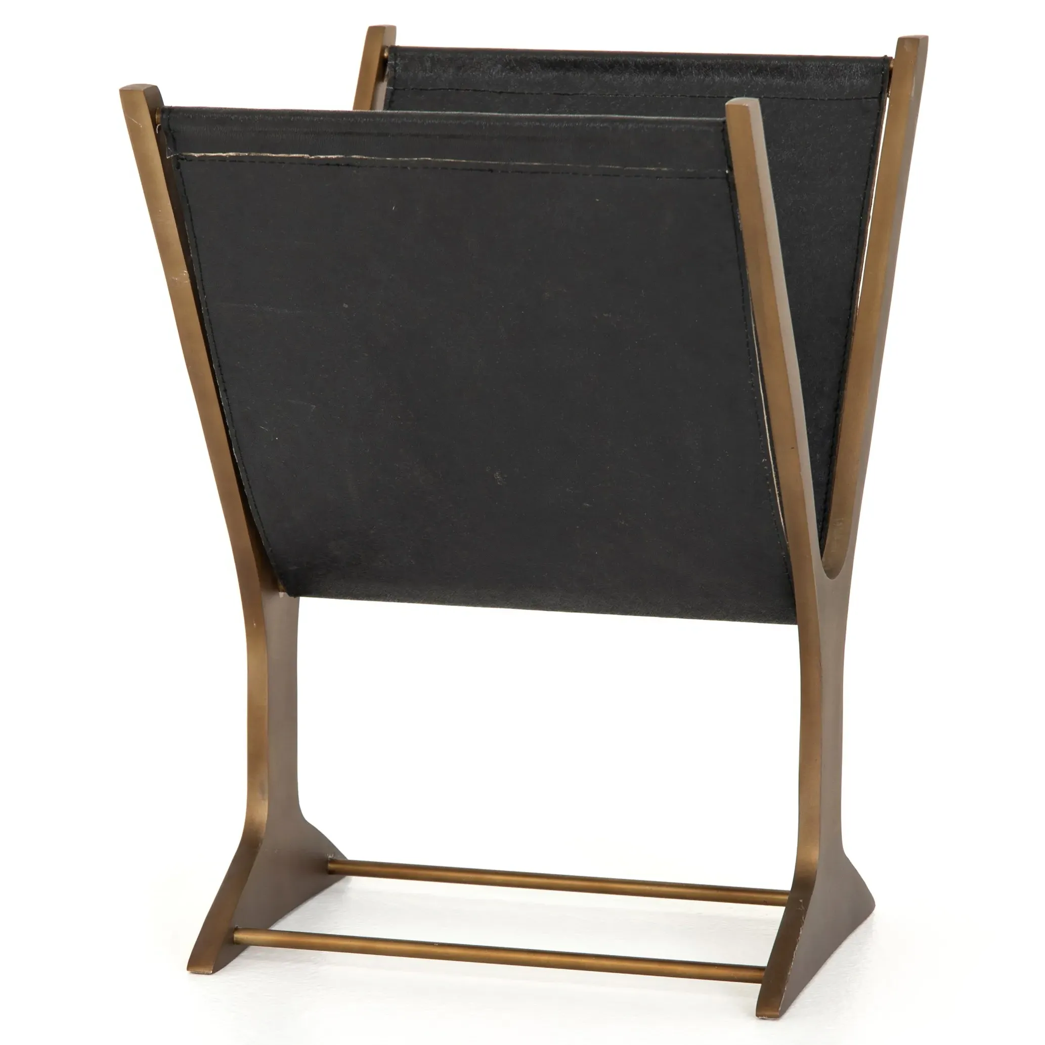 Fely Magazine Rack - Brown, Faux Leather