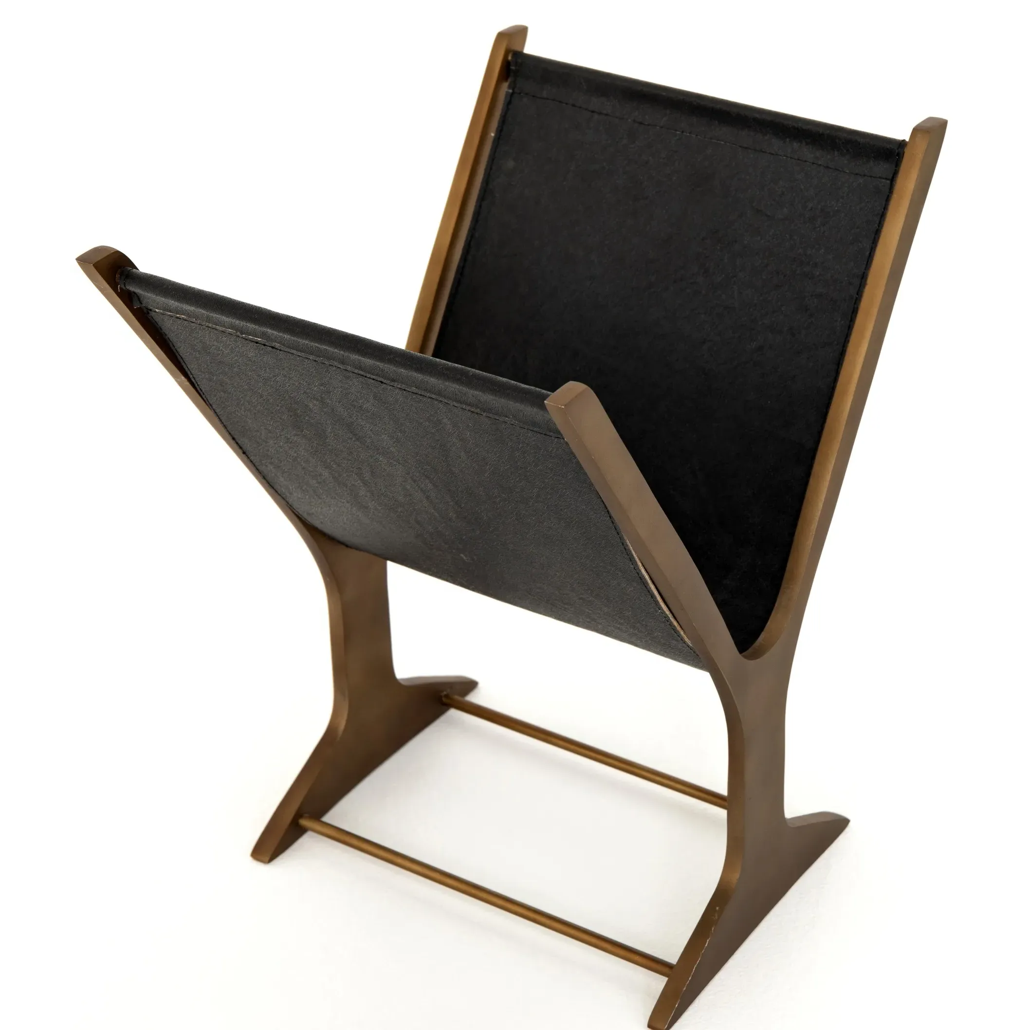 Fely Magazine Rack - Brown, Faux Leather