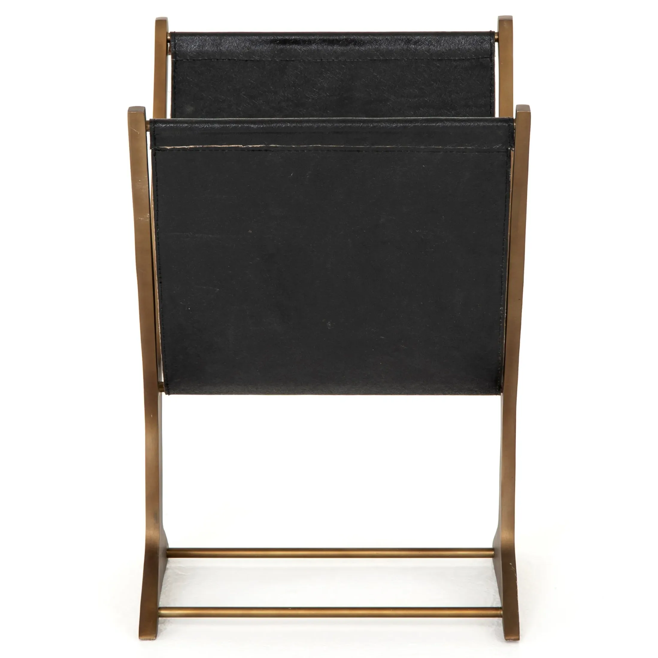 Fely Magazine Rack - Brown, Faux Leather