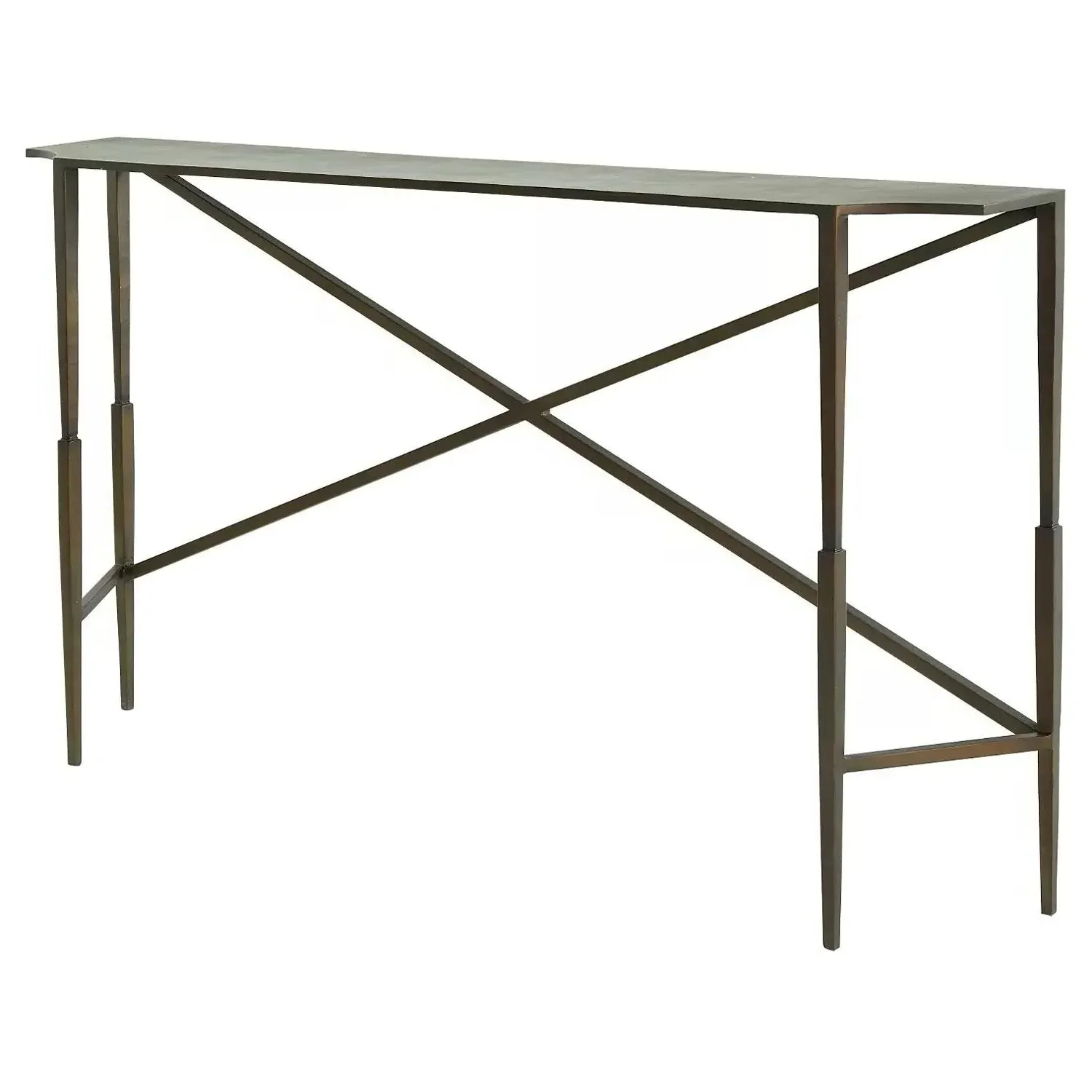 Fennick Rectangular Console Table - Bronze, Iron