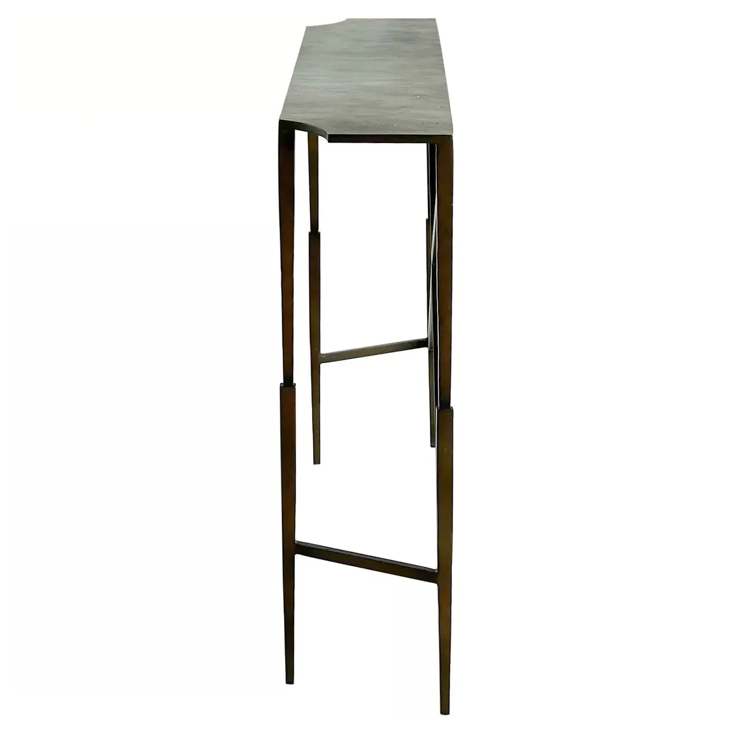 Fennick Rectangular Console Table - Bronze, Iron