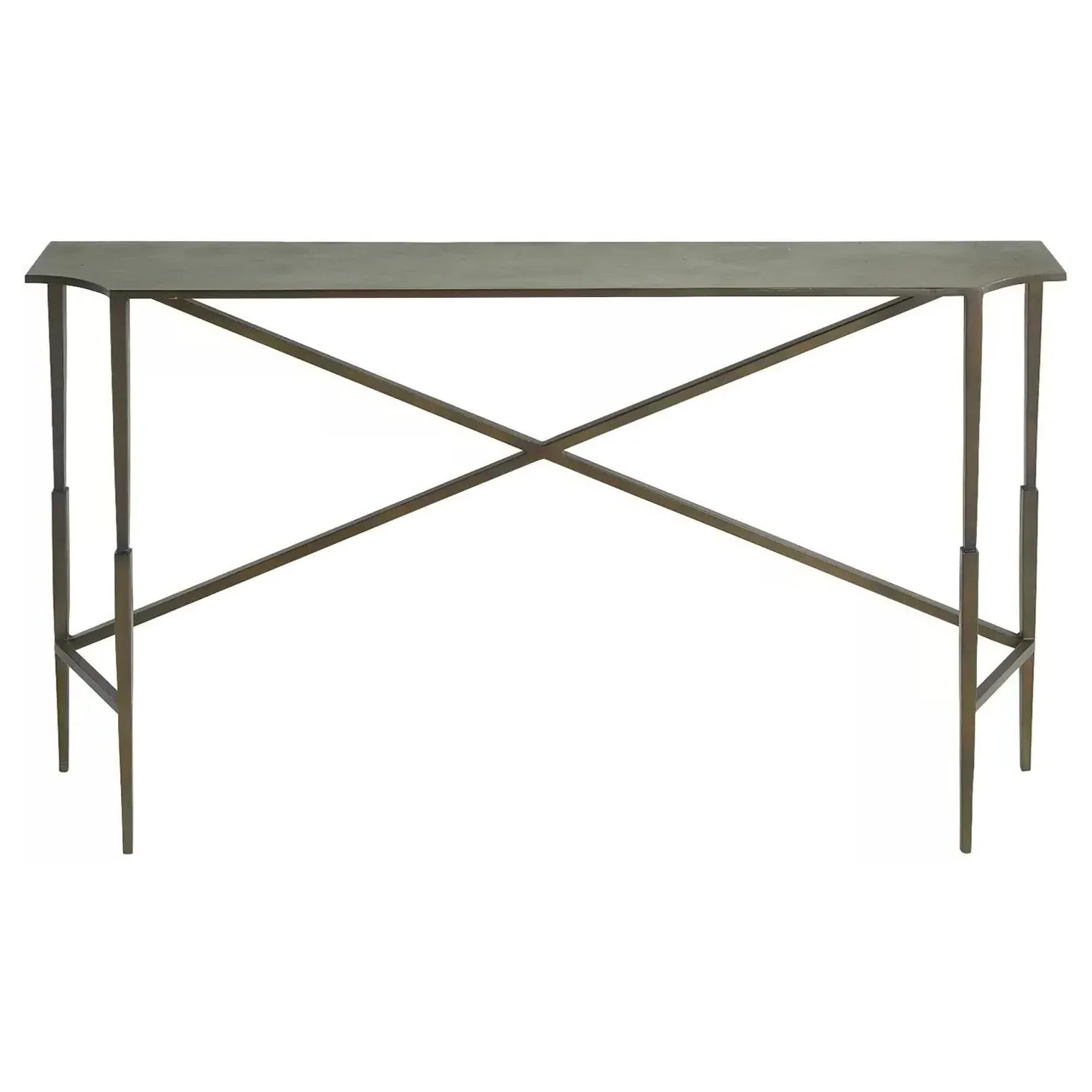 Fennick Rectangular Console Table - Bronze, Iron