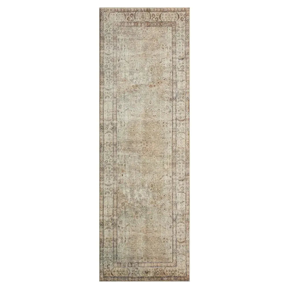 Fenra Runner Patterned Rug - Brown, Polyester