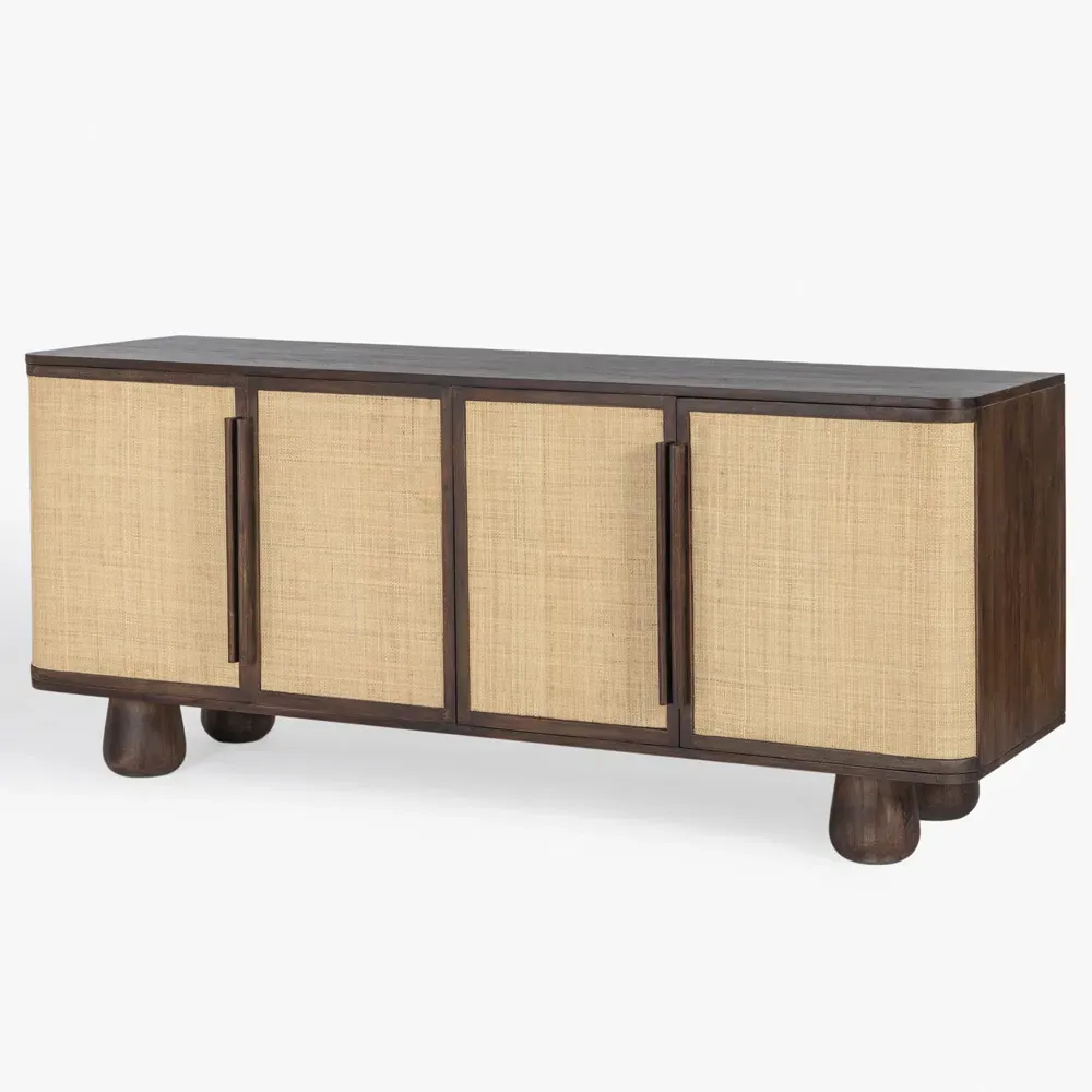 Fenrir Buffet - Brown, Grass Cloth