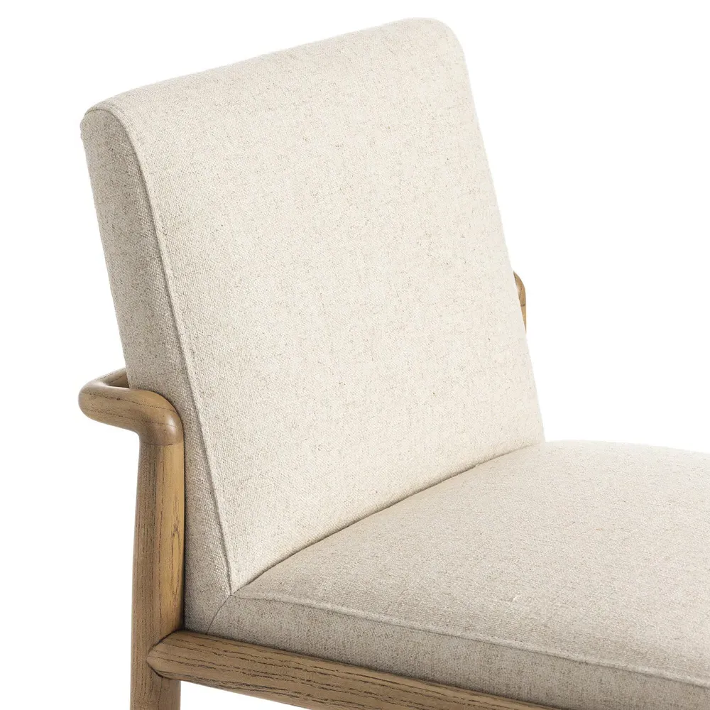 Fenrir Counter Stool - Beige, Brown Wood