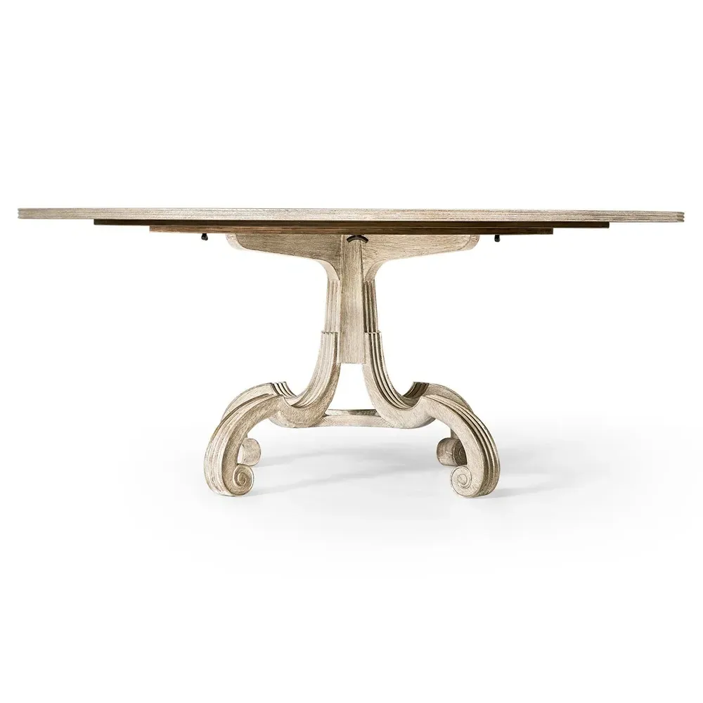 Ferdinand Round Dining Table - White, Oak