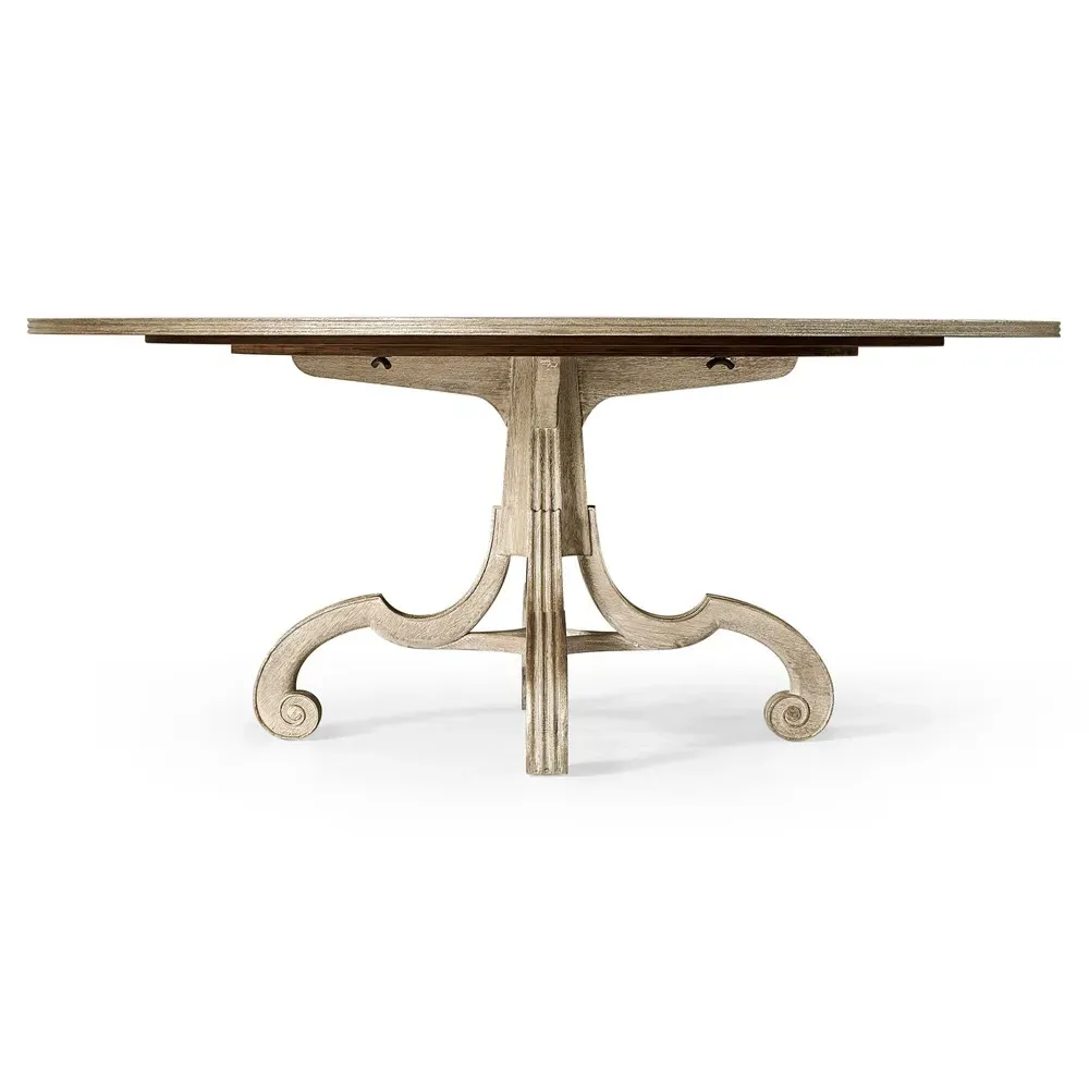 Ferdinand Round Dining Table - White, Oak