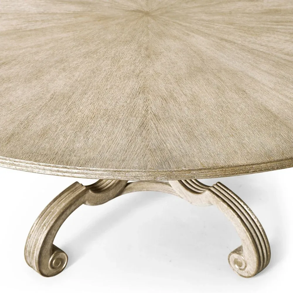 Ferdinand Round Dining Table - White, Oak