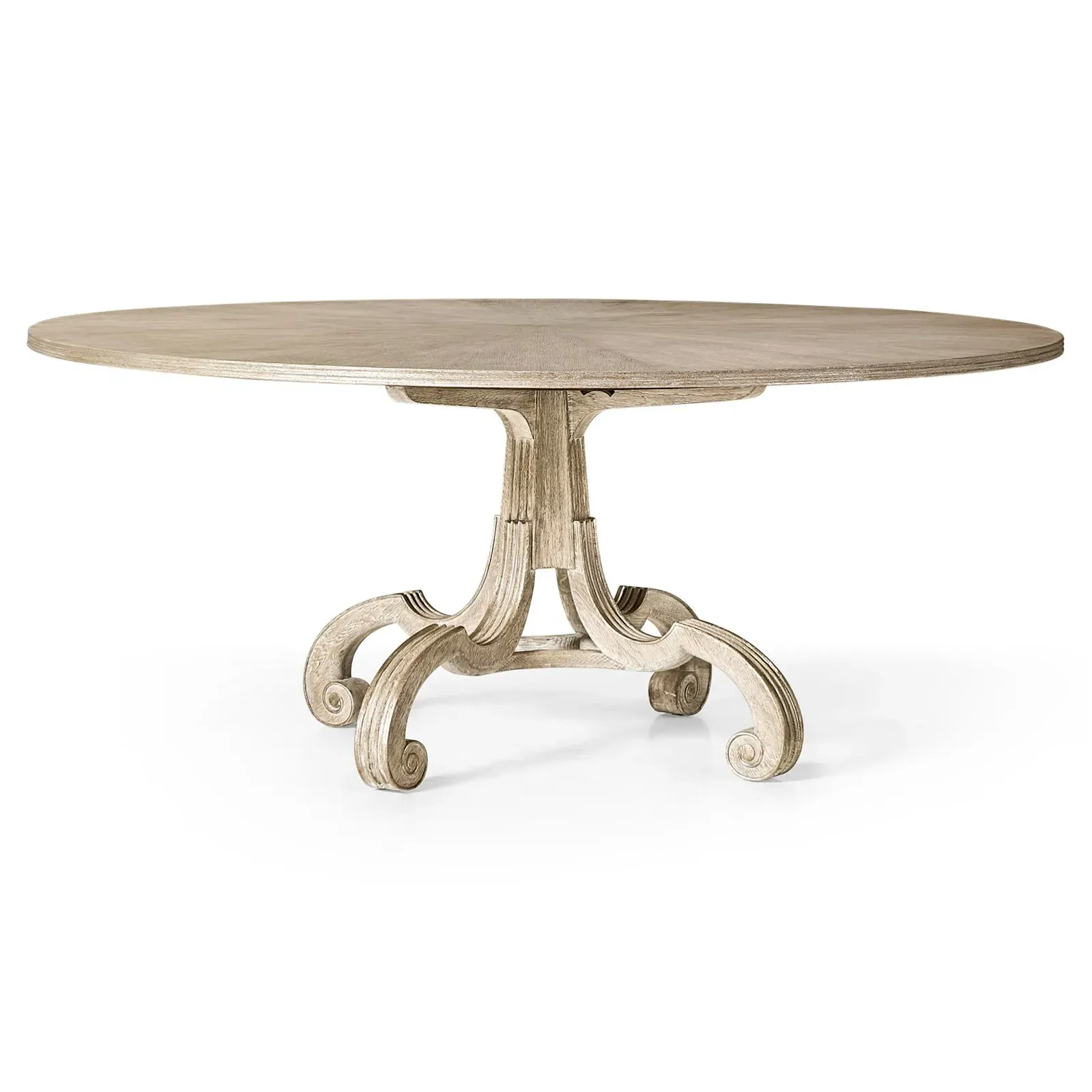 Ferdinand Round Dining Table - White, Oak image