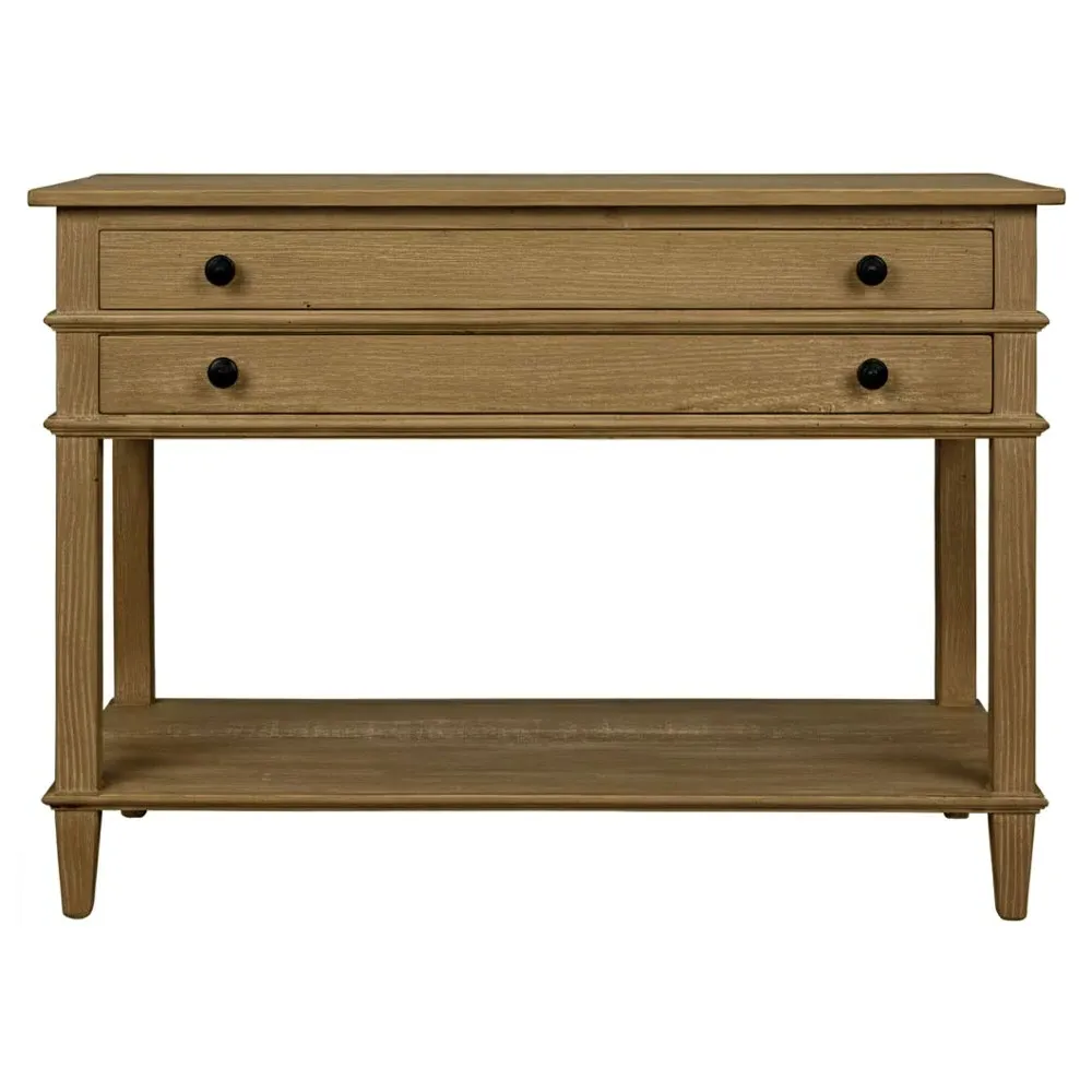 Fermin Wide Nightstand - Light Brown, Reclaimed Wood