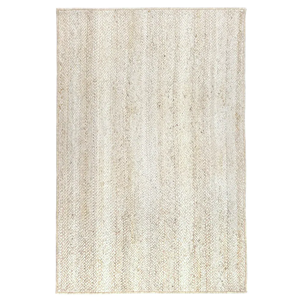 Fibreworks Arlo Braided Jute Rug - White