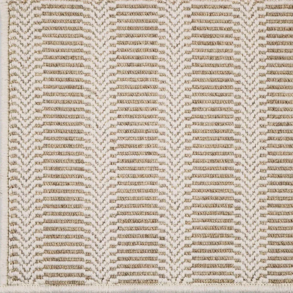 Fibreworks Clara Geometric Patterned Rug Sample - Warm Beige, Wool