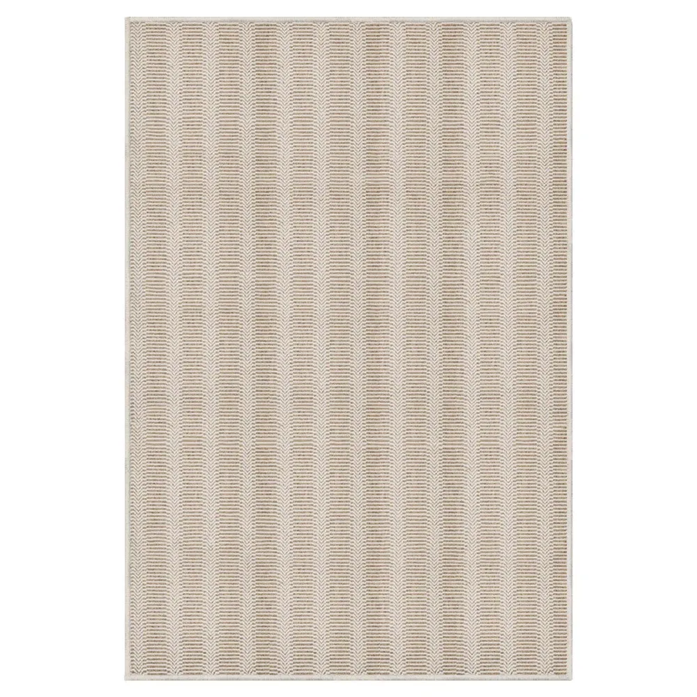 Fibreworks Clara Geometric Patterned Rug - Warm Beige, Wool
