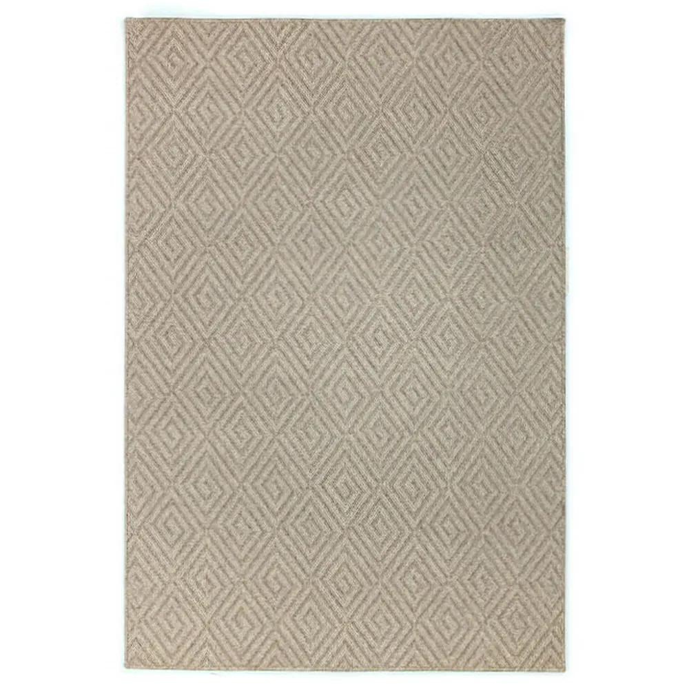 Fibreworks Sloane Textured Solid Rug - Beige, Wool