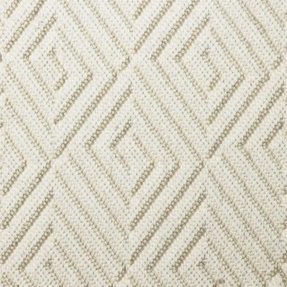 Fibreworks Sloane Textured Solid Rug Sample - Ivory, Wool