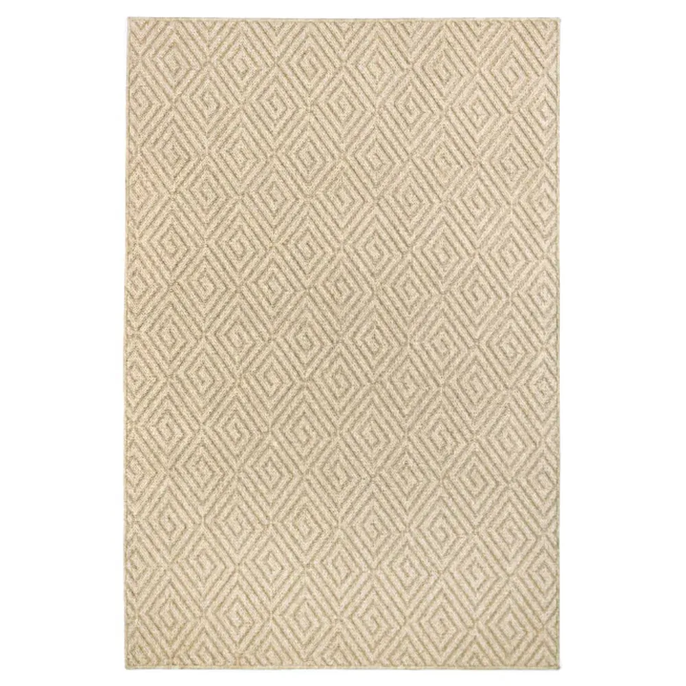 Fibreworks Sloane Textured Solid Rug Sample - Sand, Wool