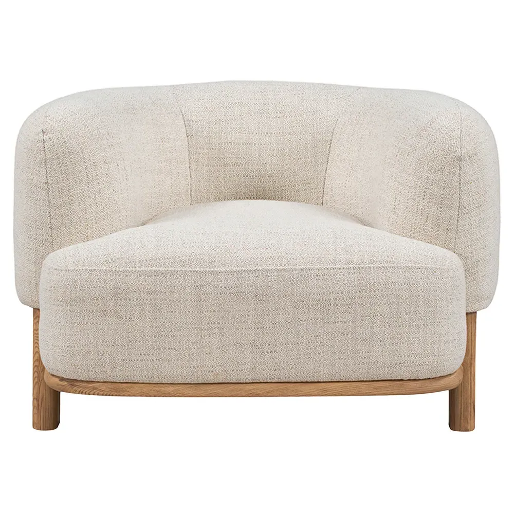 Fidella Barrel Chair - Beige, Ash Wood image