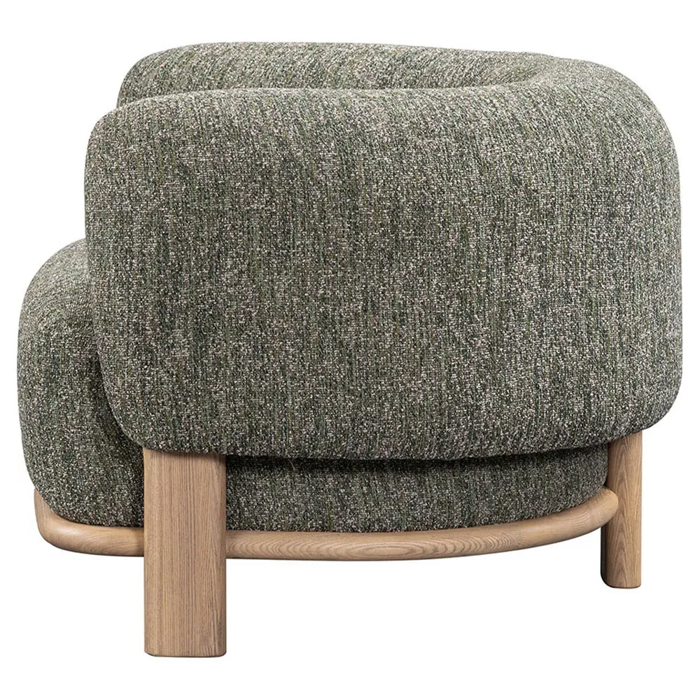 Fidella Barrel Chair - Green, Ash Wood
