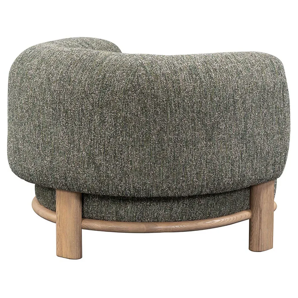 Fidella Barrel Chair - Green, Ash Wood