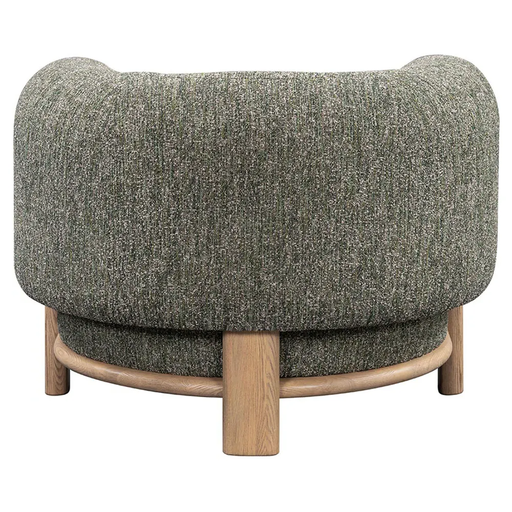 Fidella Barrel Chair - Green, Ash Wood