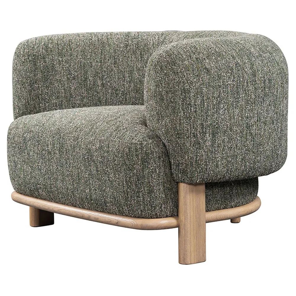 Fidella Barrel Chair - Green, Ash Wood