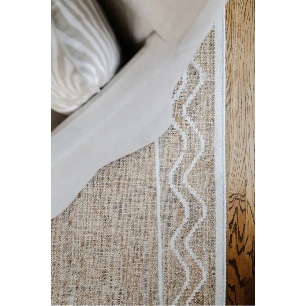 Fineas Patterned Jute Rug - Natural