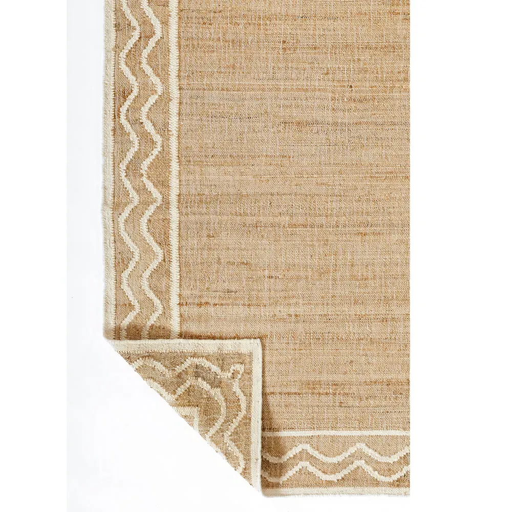 Fineas Patterned Jute Rug - Natural