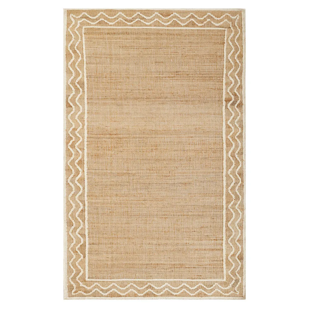 Fineas Patterned Jute Rug - Natural