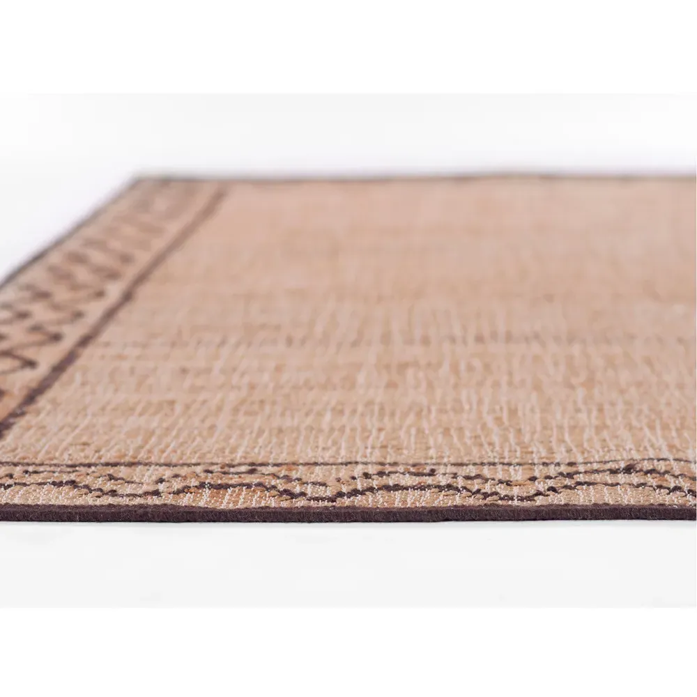 Fineas Patterned Runner Rug - Brown, Jute