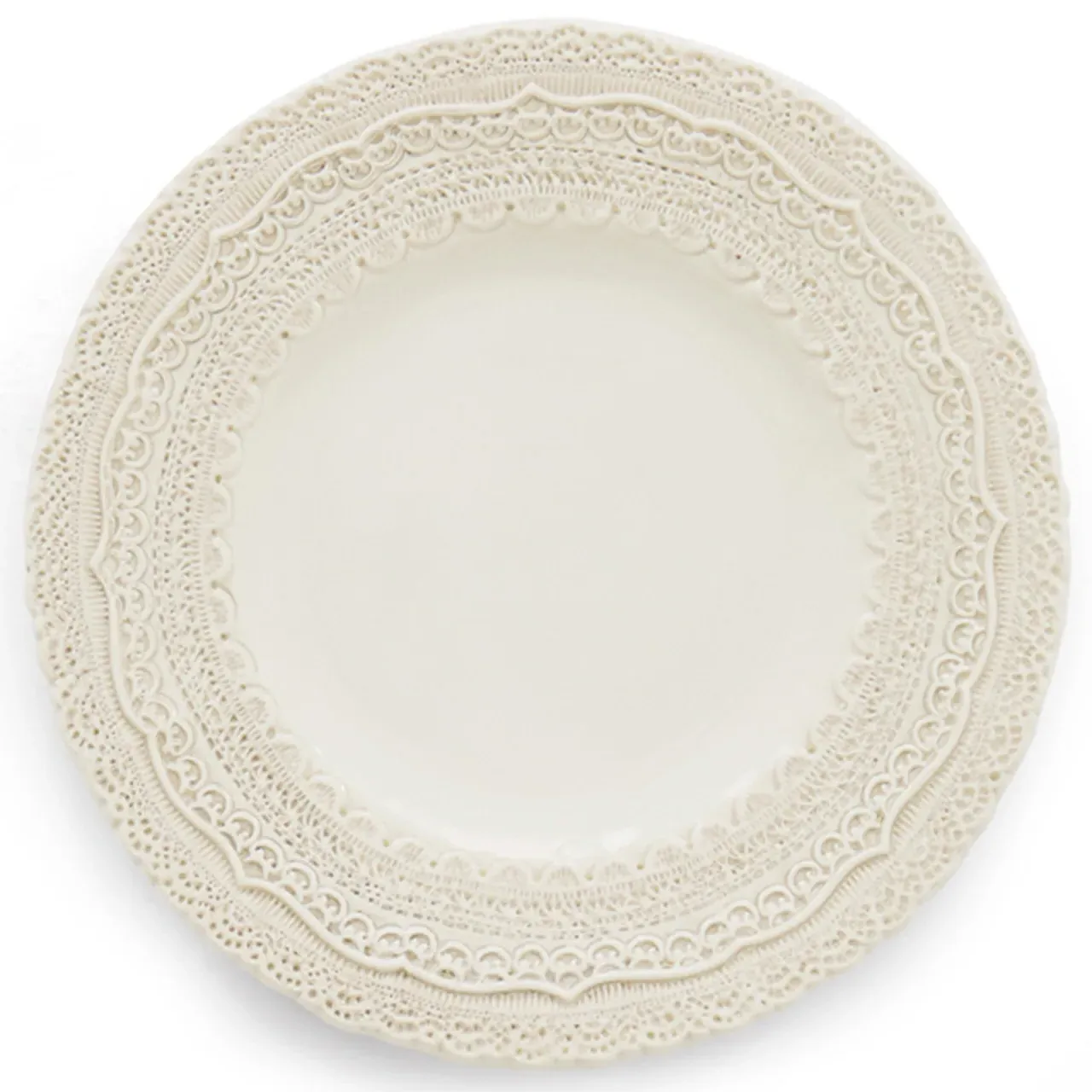 Finezza Salad Plate - Cream, Ceramic