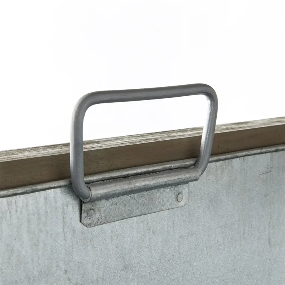 Finley Large Outdoor Planter - Grey, Teak