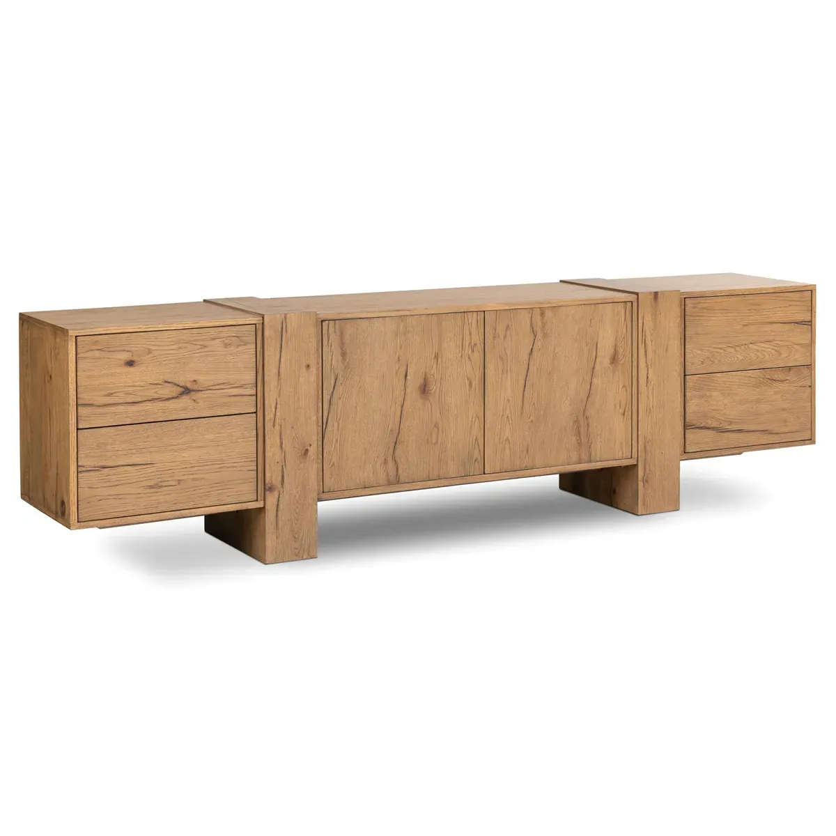 Finley Media Cabinet - Brown, Oak