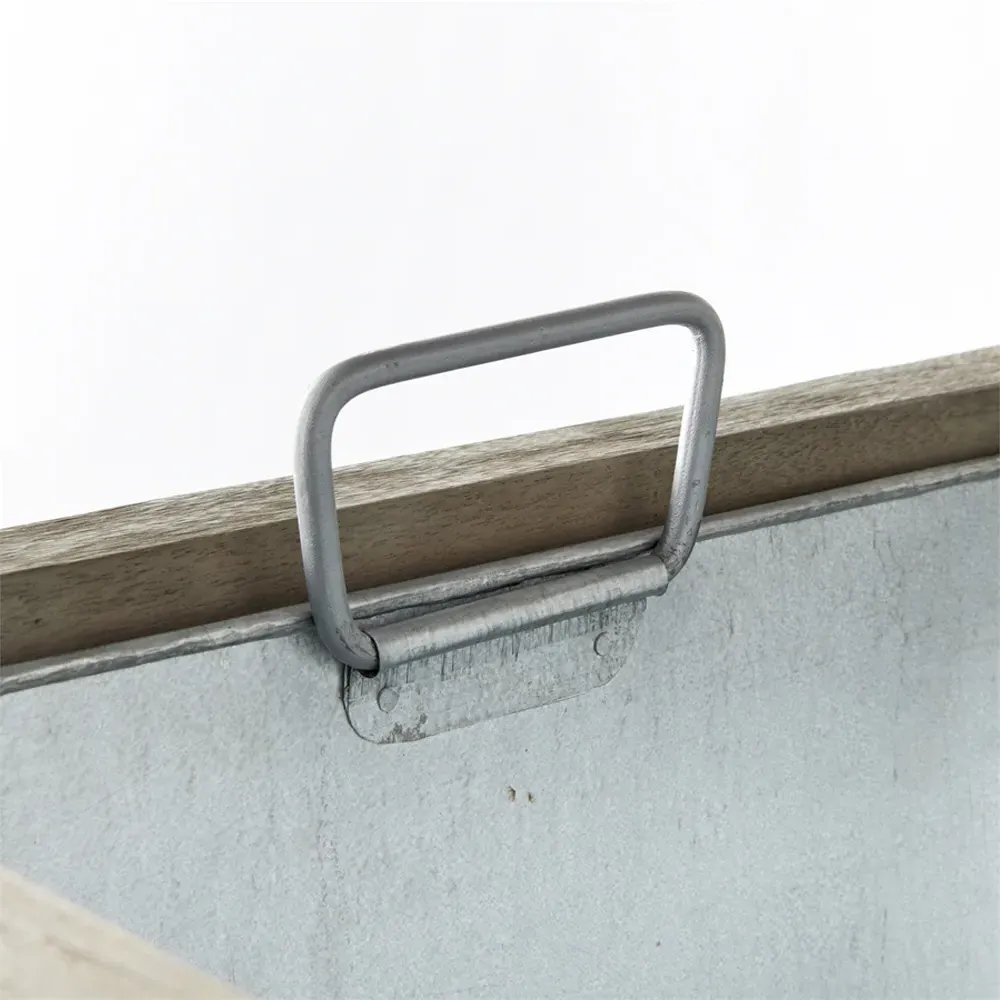 Finley Small Outdoor Planter - Grey, Teak