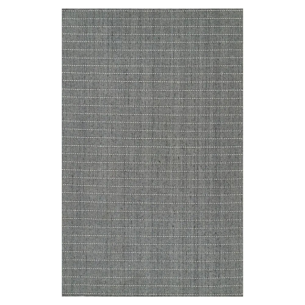 Finley Stripe Patterned Rug - Blue, Wool image