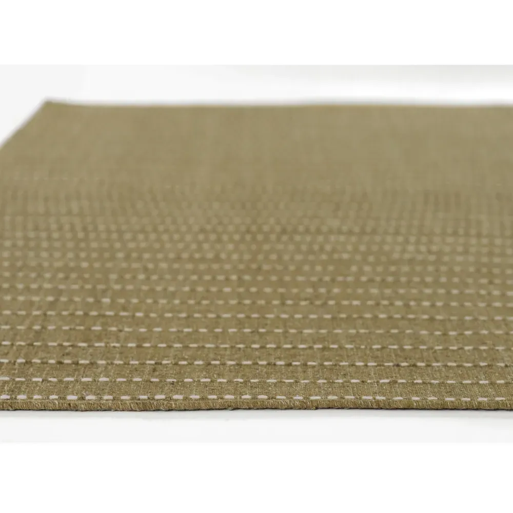 Finley Stripe Patterned Rug - Green, Wool