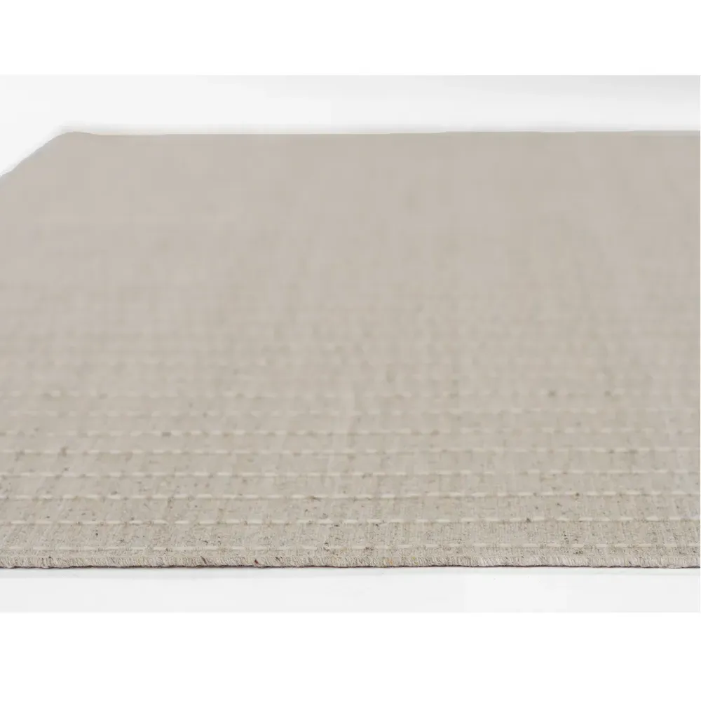 Finley Stripe Patterned Rug - Natural, Wool