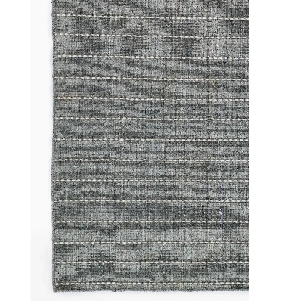 Finley Stripe Runner Rug - Blue, Wool