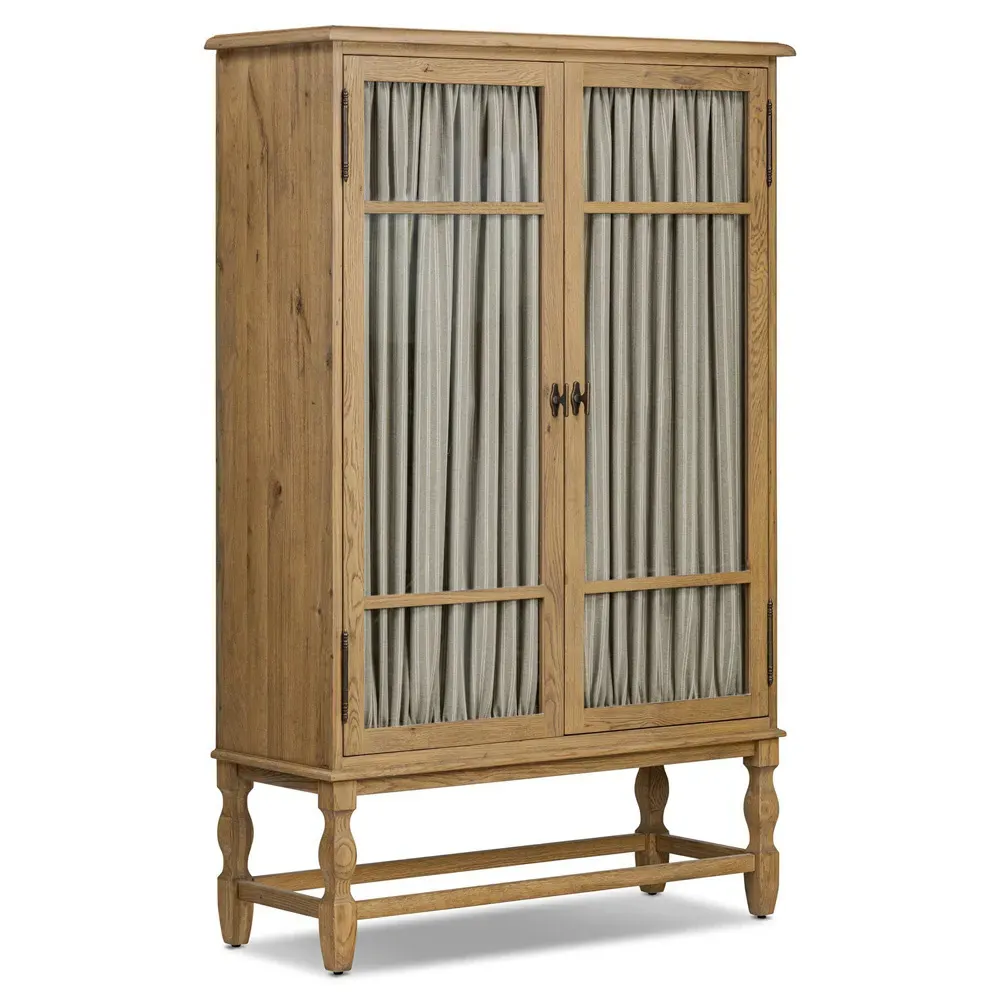Finley Wood Cabinet - Aged Smoked, Oak