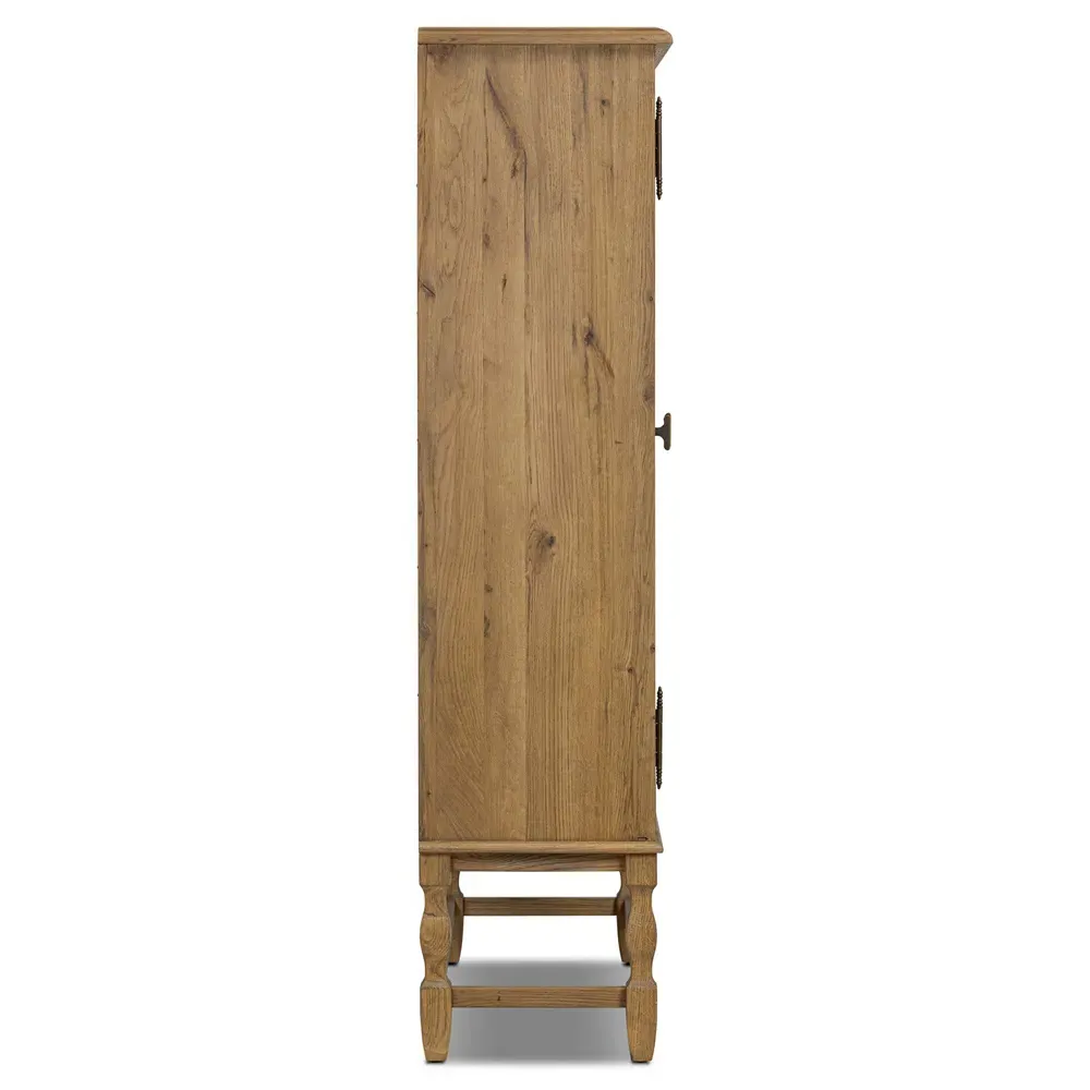 Finley Wood Cabinet - Aged Smoked, Oak