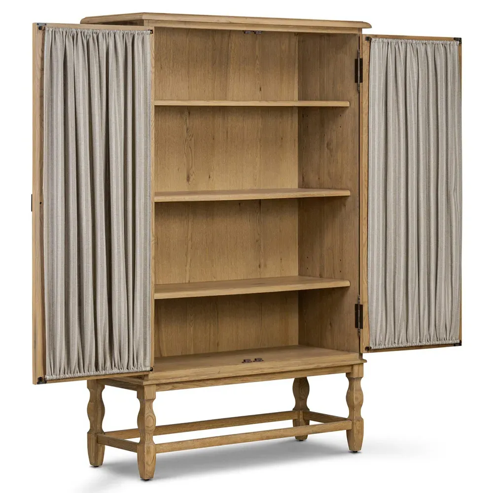 Finley Wood Cabinet - Aged Smoked, Oak